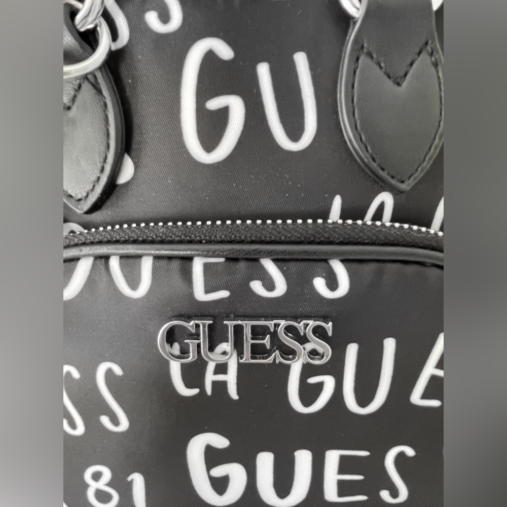 GUESS Black and White Mini Crossbody Bag - Picture 8 of 10